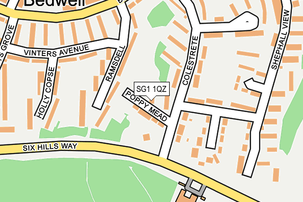 SG1 1QZ map - OS OpenMap – Local (Ordnance Survey)