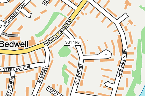 SG1 1RB map - OS OpenMap – Local (Ordnance Survey)