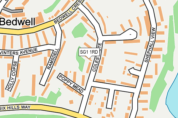 SG1 1RD map - OS OpenMap – Local (Ordnance Survey)