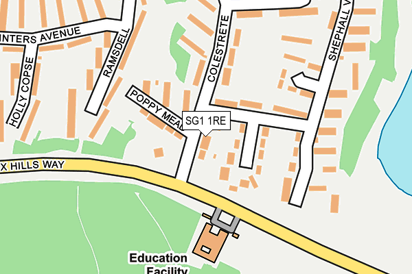 SG1 1RE map - OS OpenMap – Local (Ordnance Survey)