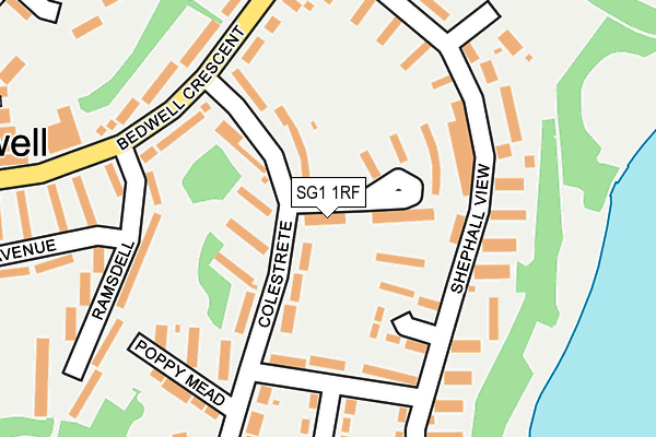 SG1 1RF map - OS OpenMap – Local (Ordnance Survey)