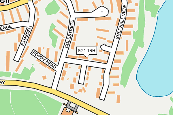 SG1 1RH map - OS OpenMap – Local (Ordnance Survey)