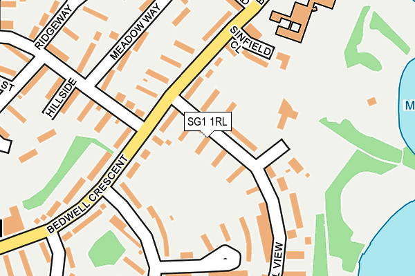 SG1 1RL map - OS OpenMap – Local (Ordnance Survey)