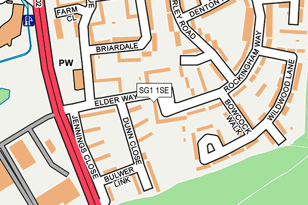SG1 1SE map - OS OpenMap – Local (Ordnance Survey)