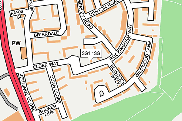 SG1 1SG map - OS OpenMap – Local (Ordnance Survey)