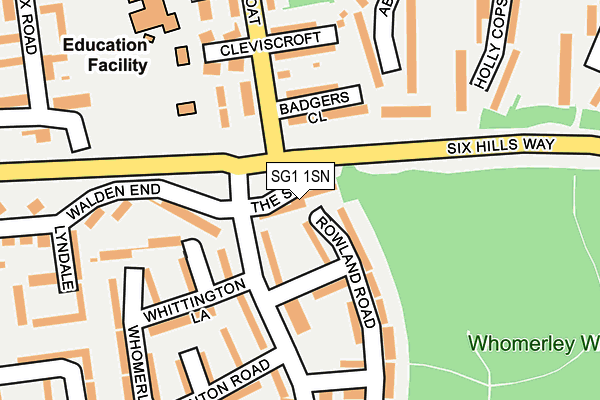 SG1 1SN map - OS OpenMap – Local (Ordnance Survey)