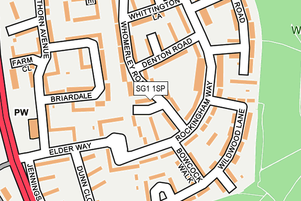 SG1 1SP map - OS OpenMap – Local (Ordnance Survey)