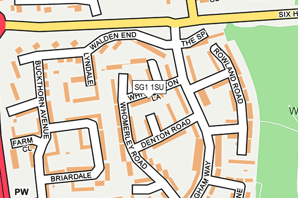 SG1 1SU map - OS OpenMap – Local (Ordnance Survey)