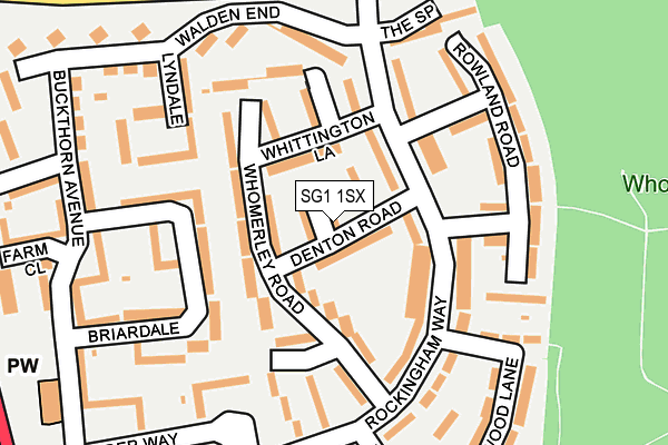 SG1 1SX map - OS OpenMap – Local (Ordnance Survey)