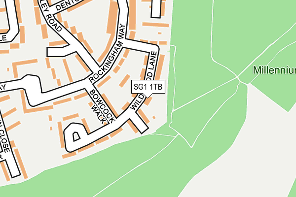 SG1 1TB map - OS OpenMap – Local (Ordnance Survey)