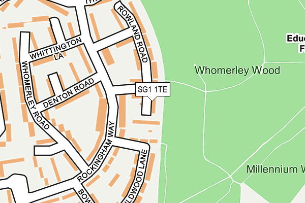 SG1 1TE map - OS OpenMap – Local (Ordnance Survey)