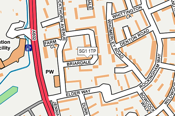 SG1 1TP map - OS OpenMap – Local (Ordnance Survey)