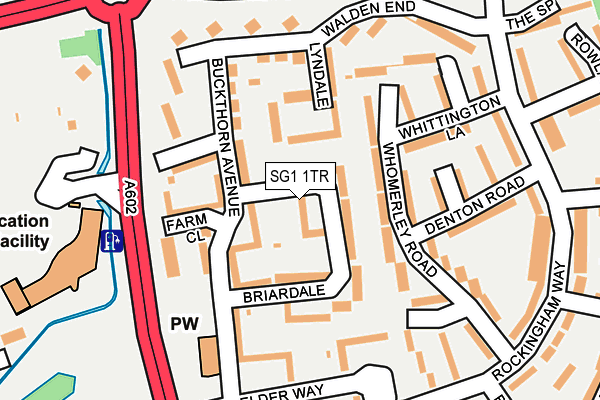 SG1 1TR map - OS OpenMap – Local (Ordnance Survey)
