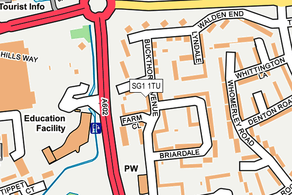 SG1 1TU map - OS OpenMap – Local (Ordnance Survey)