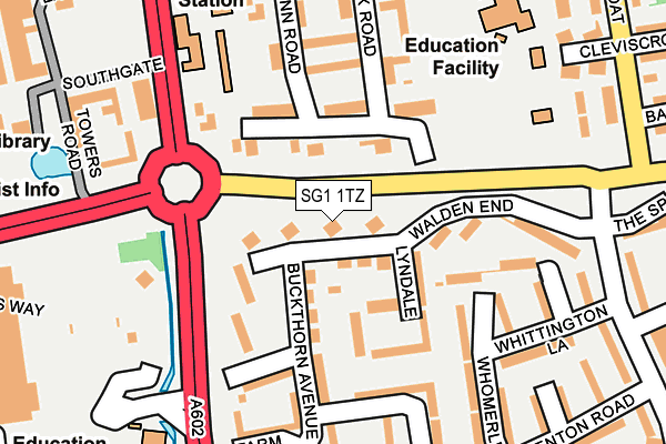 SG1 1TZ map - OS OpenMap – Local (Ordnance Survey)