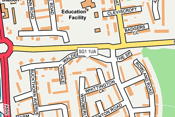 SG1 1UA map - OS OpenMap – Local (Ordnance Survey)