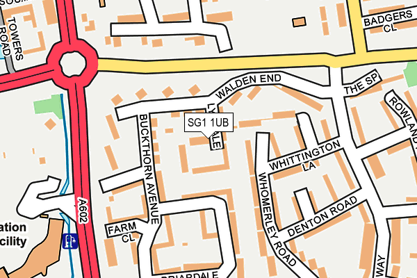 SG1 1UB map - OS OpenMap – Local (Ordnance Survey)