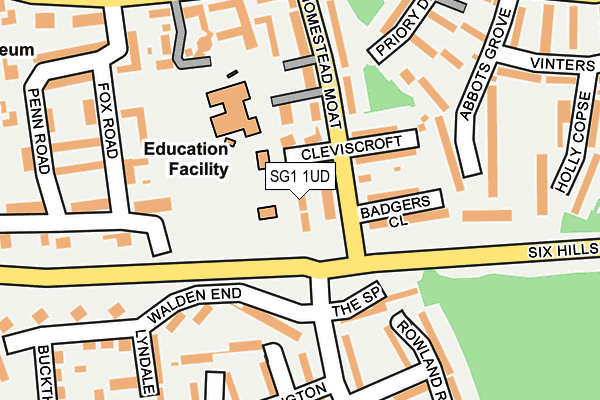 SG1 1UD map - OS OpenMap – Local (Ordnance Survey)