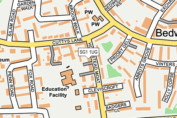 SG1 1UG map - OS OpenMap – Local (Ordnance Survey)