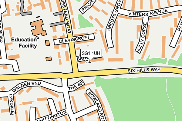 SG1 1UH map - OS OpenMap – Local (Ordnance Survey)