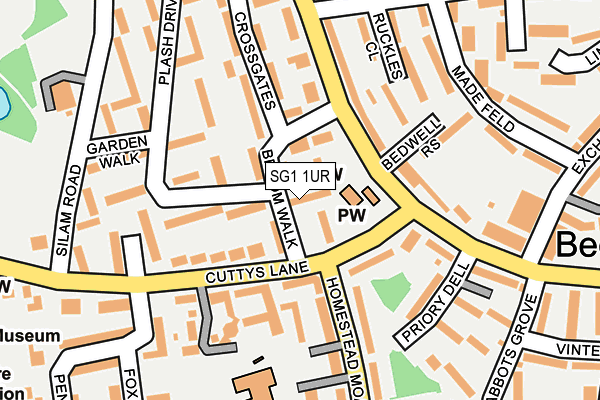 SG1 1UR map - OS OpenMap – Local (Ordnance Survey)