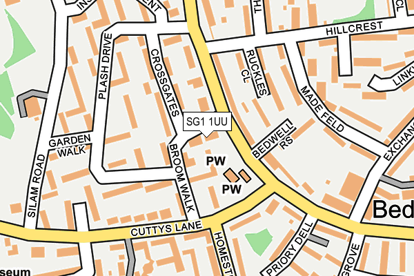 SG1 1UU map - OS OpenMap – Local (Ordnance Survey)