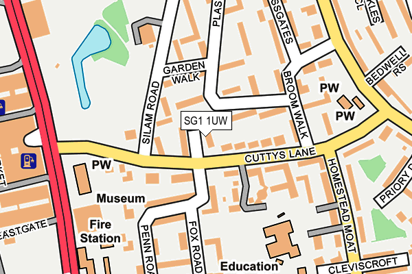 SG1 1UW map - OS OpenMap – Local (Ordnance Survey)