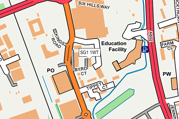 SG1 1WT map - OS OpenMap – Local (Ordnance Survey)