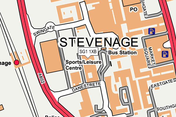 SG1 1XB map - OS OpenMap – Local (Ordnance Survey)