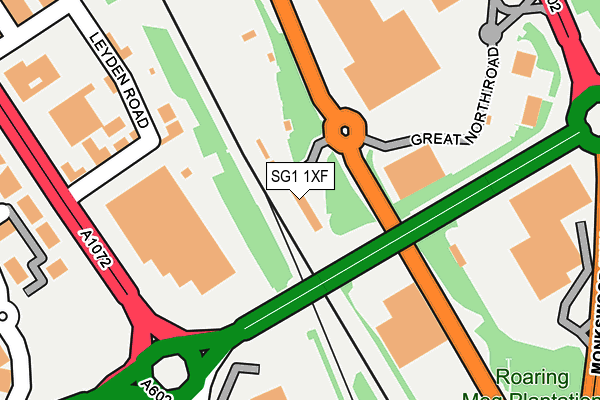 SG1 1XF map - OS OpenMap – Local (Ordnance Survey)