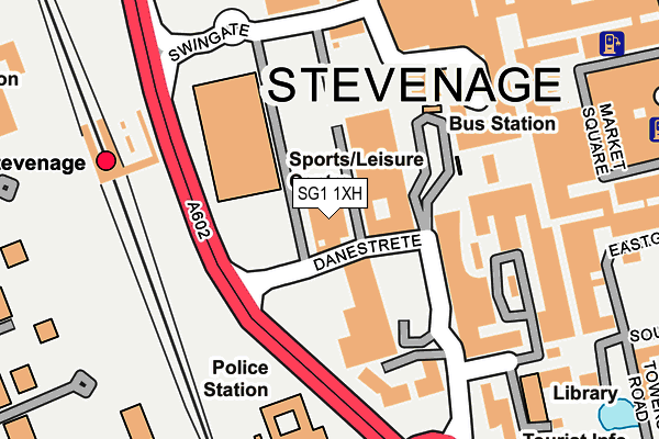 SG1 1XH map - OS OpenMap – Local (Ordnance Survey)