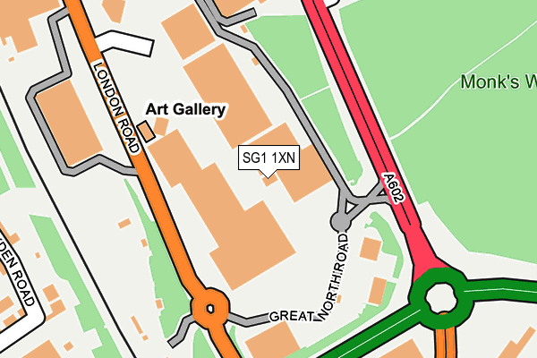 SG1 1XN map - OS OpenMap – Local (Ordnance Survey)