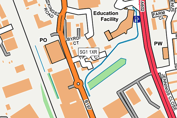 SG1 1XR map - OS OpenMap – Local (Ordnance Survey)