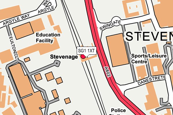 SG1 1XT map - OS OpenMap – Local (Ordnance Survey)