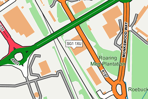 SG1 1XU map - OS OpenMap – Local (Ordnance Survey)