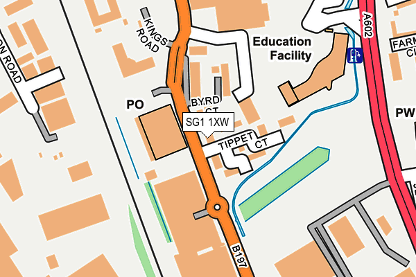 SG1 1XW map - OS OpenMap – Local (Ordnance Survey)