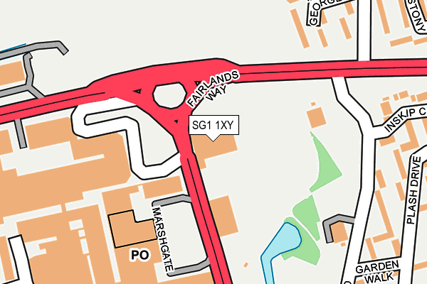 SG1 1XY map - OS OpenMap – Local (Ordnance Survey)