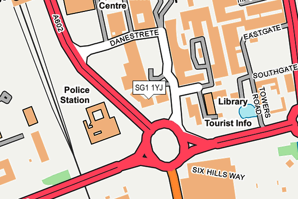 SG1 1YJ map - OS OpenMap – Local (Ordnance Survey)