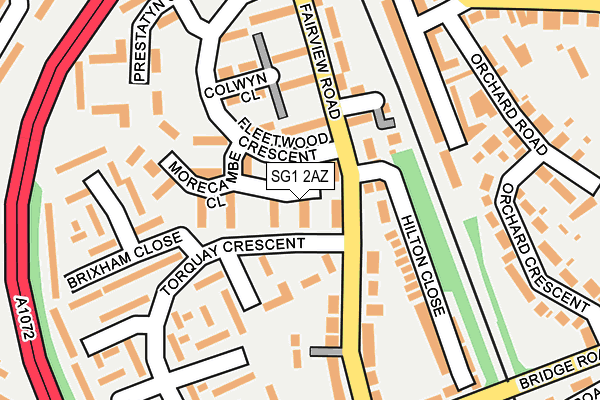SG1 2AZ map - OS OpenMap – Local (Ordnance Survey)