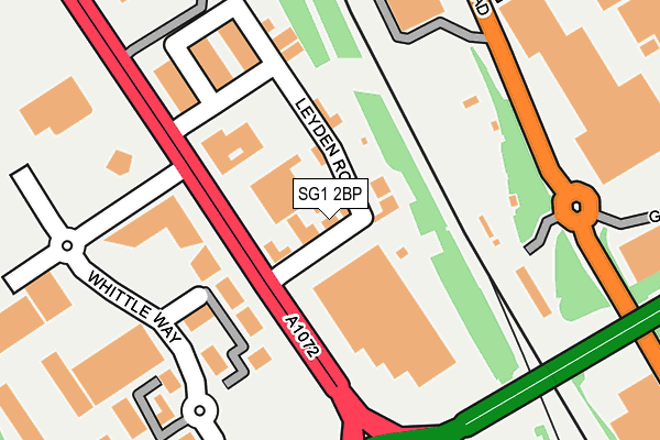 SG1 2BP map - OS OpenMap – Local (Ordnance Survey)