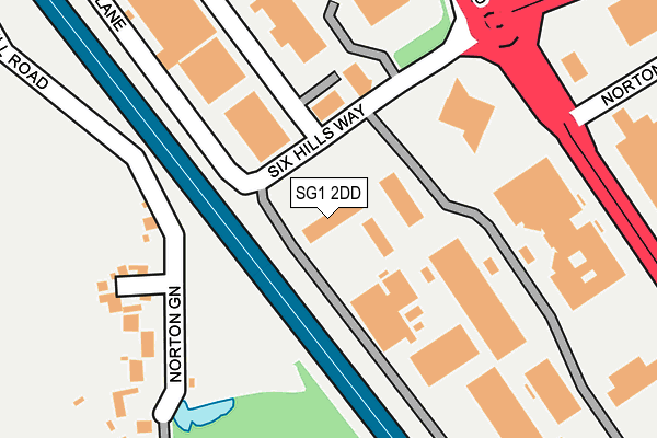 SG1 2DD map - OS OpenMap – Local (Ordnance Survey)