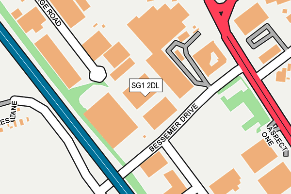 SG1 2DL map - OS OpenMap – Local (Ordnance Survey)