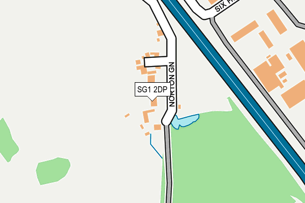 SG1 2DP map - OS OpenMap – Local (Ordnance Survey)