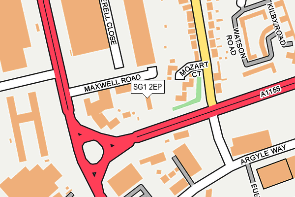 SG1 2EP map - OS OpenMap – Local (Ordnance Survey)