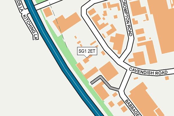 SG1 2ET map - OS OpenMap – Local (Ordnance Survey)