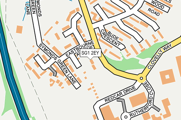SG1 2EY map - OS OpenMap – Local (Ordnance Survey)