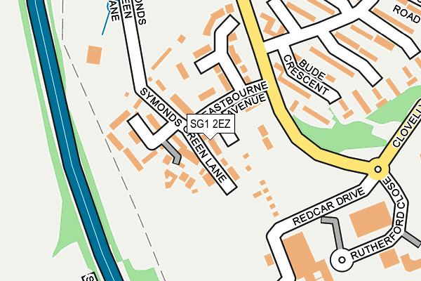 SG1 2EZ map - OS OpenMap – Local (Ordnance Survey)