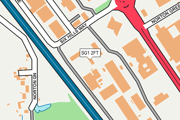 SG1 2FT map - OS OpenMap – Local (Ordnance Survey)