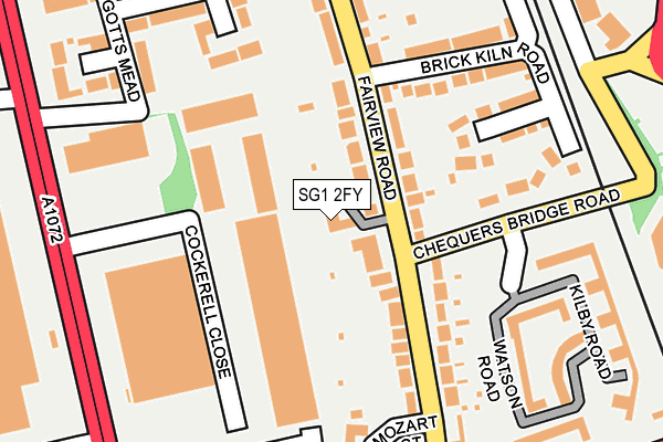 SG1 2FY map - OS OpenMap – Local (Ordnance Survey)