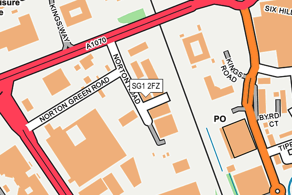 SG1 2FZ map - OS OpenMap – Local (Ordnance Survey)
